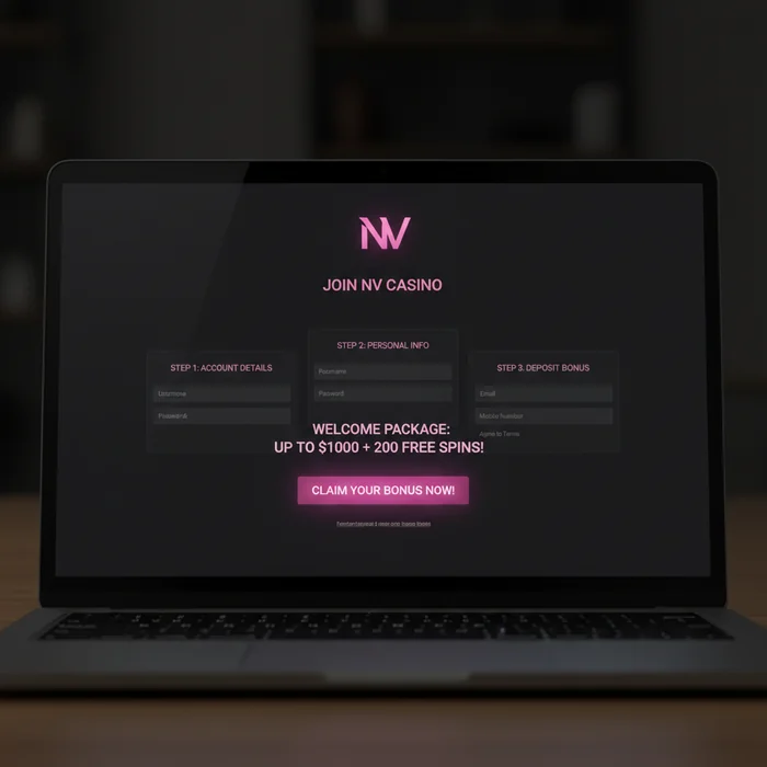 NV Registrierungsformular — Kontoerstellung mit E-Mail und Passwortfeldern